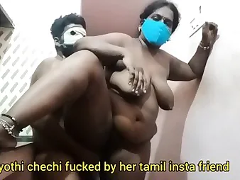Tamil pal fucks Calicut Malayali wifey Jyothi Chechi's ass and busts say no to big tits