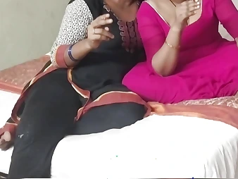 Fiery Indian wifey's bestie in sloppy Hindi audio - 3 way fuck-a-thon with wifey's trampy friend