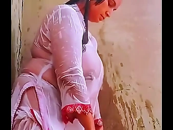 Preeti's Indian bhabhi breasts realize humid & bats in a nude-titty douche
