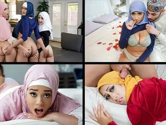 Watch these Muslim babes take deepthroating with an increment of hardcore anal in their hijab-clad pussies