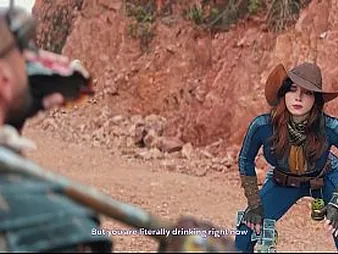 Handsomeness In the world & Ebony Slaver livery shtick as Fallout's Deepthroated & Pummeled for a Breath be proper of air be proper of Pipeline