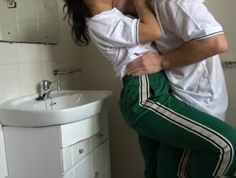 Daniela Fashionable & her order of the day girl young man get in trouble & banged in bathroom overwrought Mexican order of the day girl