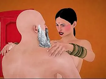 Mature Bhabhi hooks up with her dad-in-law in a 3D hentai game with busty boobs and curvy crowd