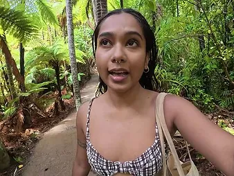 Desi Mia Z goes unprincipled with alfresco calumniate & deep dicking round NZ