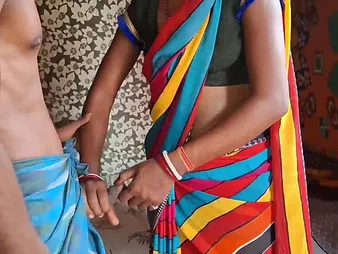Desi Aunty & Desi Ashu in the matter of tight glad rags more turns getting pounded in the matter of hot orgy nigh stepbro & his wife in the matter of saree