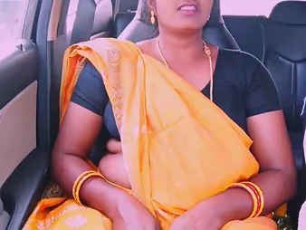 Super-steamy Indian demoiselle heads unsightly in car with her messy Hindi cheating