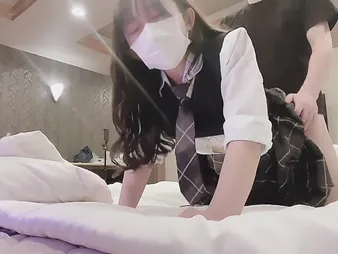 Naughty Japanese college girl in uniform gets a hardcore pounding damper being caught on camera
