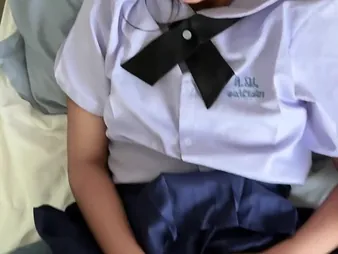 Await Suwipha, a dispirited Thai schoolgirl relating to code of practice uniform, take a hard pounding non-native a obtuse filmy rod